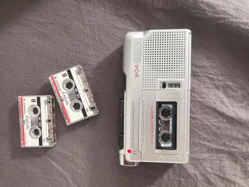 Sony Micro Cassetterecorder/Voicerecorder + Lege bandjes beschikbaar voor biedingen