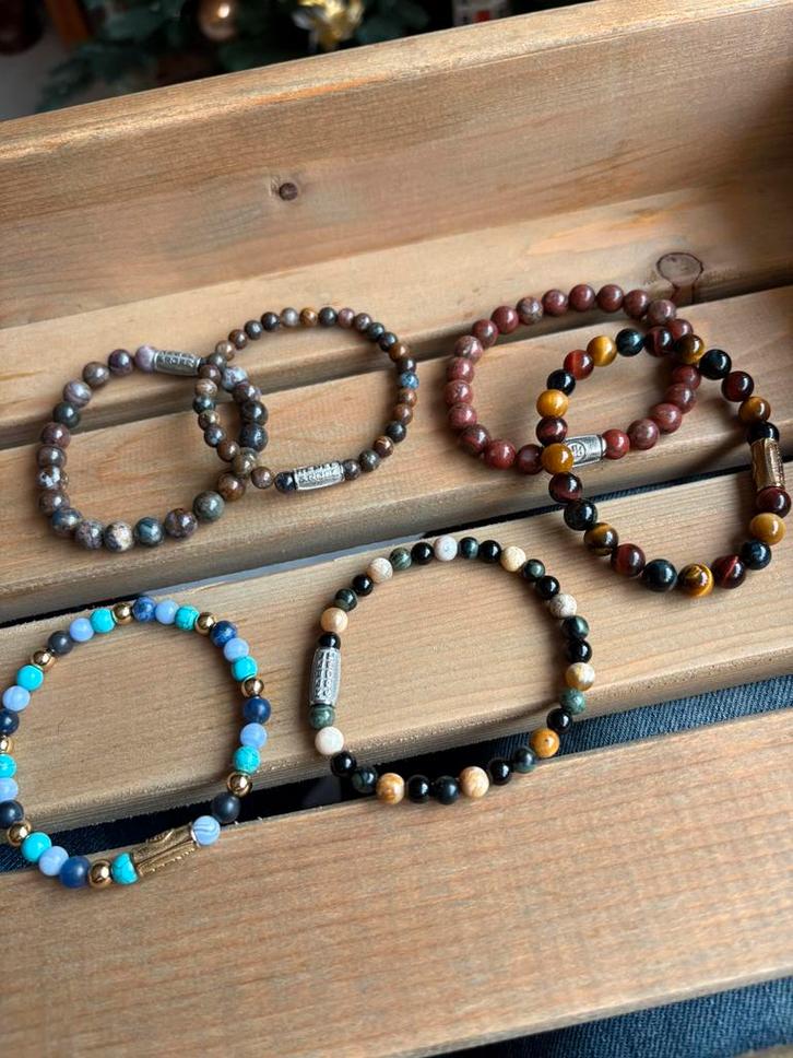 Rebel & Rose armbanden Maat M, Sieraden, Tassen en Uiterlijk, Armbanden, Zo goed als nieuw, Elastiek, Overige kleuren, Met bedels of kralen