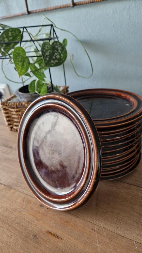 gebaks borden retro  11 stuks, Huis en Inrichting, Keuken | Servies, Zo goed als nieuw, Bord(en), Overige stijlen, Keramiek, Ophalen of Verzenden