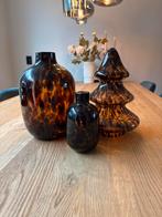 Set van 2 vazen + boompje in goede staat, Huis en Inrichting, Overige kleuren, Ophalen of Verzenden, Minder dan 50 cm, Glas
