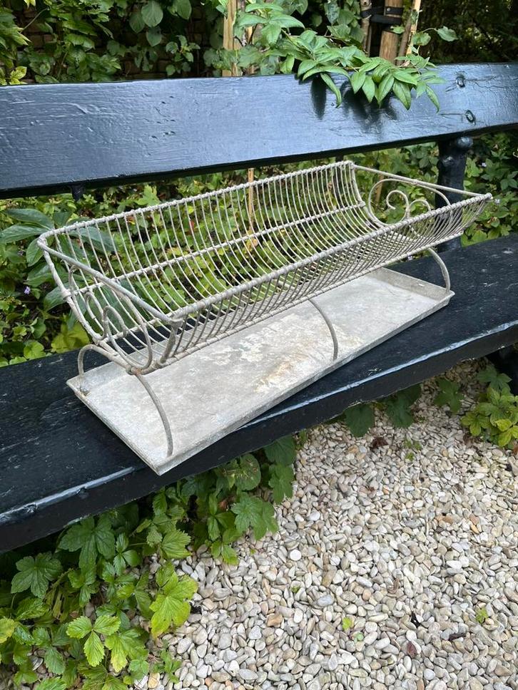 ANTIEK FRANS ZINKEN BORDENREK MOOIE DETAILS ZELDZAAM!, Antiek en Kunst, Antiek | Woonaccessoires, Ophalen of Verzenden