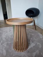 Bijzettafel Japandi 40x50 cm, Huis en Inrichting, Tafels | Bijzettafels, Minder dan 55 cm, Rond, Zo goed als nieuw, Ophalen
