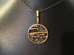 Vintage bronzen Jorma Laine Turun Hopea ketting.Finland1970., Ophalen of Verzenden, Zo goed als nieuw, Bruin, Overige materialen