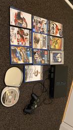 PS2 Phat met 20 games 1 controller, Spelcomputers en Games, Verzenden, Zo goed als nieuw, Zwart, Met 1 controller