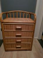 Rotan ladekast 4 lades, Huis en Inrichting, Ophalen, 50 tot 100 cm, Zo goed als nieuw, 3 of 4 laden
