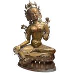 Antiek Tibetaans Tara beeld in vuurverguld brons – LOT 463