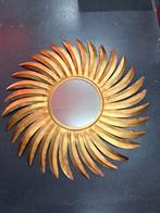 Gouden Zonnespiegel, Huis en Inrichting, Woonaccessoires | Spiegels, Ophalen, Zo goed als nieuw, Rond, 50 tot 75 cm