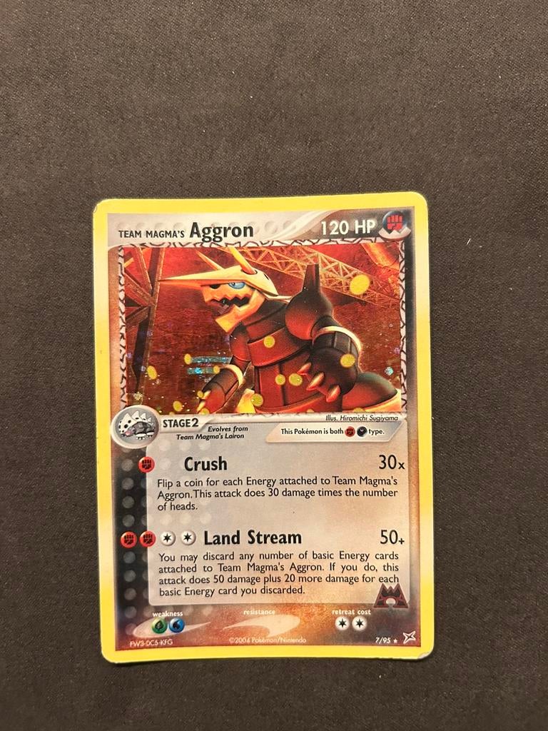 Team Magma’s Aggron 7/95 pokemonkaart, Ophalen, Zo goed als nieuw