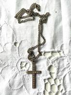 Zilveren ketting met kruis hanger, Antiek en Kunst, Ophalen of Verzenden