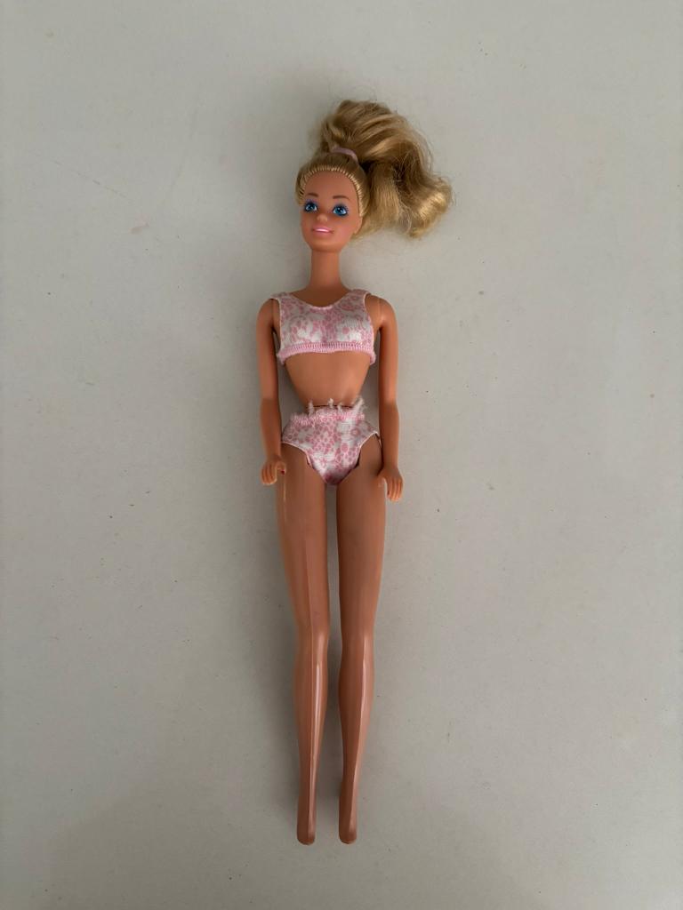 Mattel barbie jaren 80 ondergoed set wit roze nette staat!, Ophalen of Verzenden, Zo goed als nieuw, Barbie