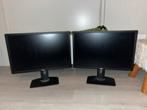 2x Dell U2412M 24 inch monitor, Computers en Software, Monitoren, Gebruikt, IPS, In hoogte verstelbaar, Full HD