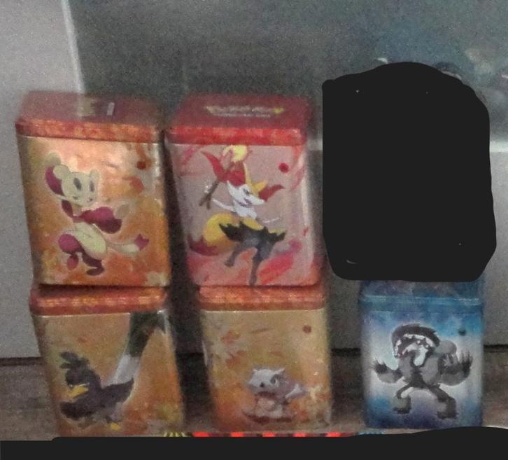 5 NIEUWE  POKEMON BLIKKEN /TINS  TE KOOP, Hobby en Vrije tijd, Verzamelkaartspellen | Pokémon, Nieuw, Overige typen, Ophalen of Verzenden