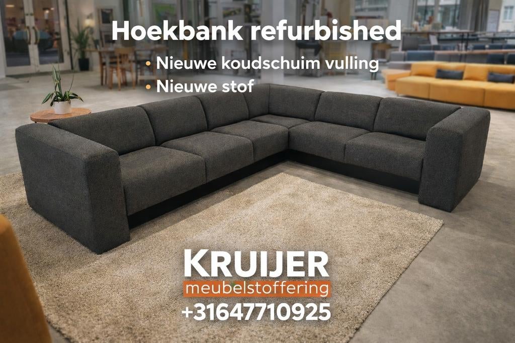 Hoekbank gestoffeerd, Ophalen of Verzenden