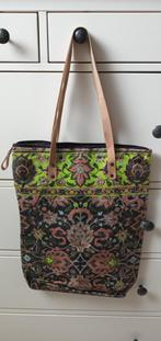 Jute (strand)tas-shopper-meerkleurig zwart neon roodbruin, Nieuw, Shopper, Ophalen of Verzenden, Overige kleuren