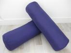 Kussenhoes paars taft 2 stuks cilindervorm 80 cm x ø 25 cm, Ophalen of Verzenden, Paars, Cilindervormig