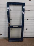 Te koop hardhouten voordeur, Ophalen, Gebruikt, 200 tot 215 cm, Glas