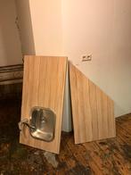 IKEA Ekbacken keukenblad, Fyndig gootsteen, kraan, afvoer, Huis en Inrichting, Ophalen, Gebruikt, 100 tot 150 cm, Beige