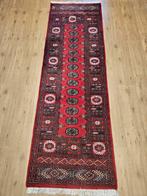 Vintage handgeknoopt oosters tapijt loper karachi 260x81, 200 cm of meer, 50 tot 100 cm, Overige kleuren, Gebruikt