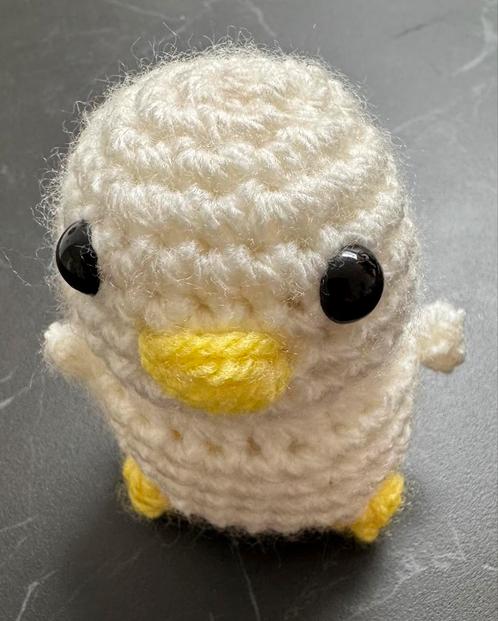 Nieuw schattig gehaakt kuikentje eendje ca 7 cm, Kinderen en Baby's, Speelgoed | Knuffels en Pluche, Zo goed als nieuw, Overige typen