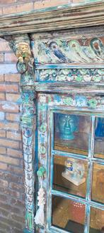 Shabby/Houtsnijwerk/Boho/Vitrinekast/Vitrinekastje, Antiek en Kunst, Curiosa en Brocante, Ophalen