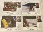 CAST AWAY  lobbycards (7)  27-35 cm   Used, Verzamelen, Ophalen of Verzenden, Gebruikt, Deurposter of groter, Film en Tv