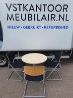 Vergadertafel / spreektafel / overlegtafel rond (4 personen), Postbus, VST, Ophalen of Verzenden, Zo goed als nieuw