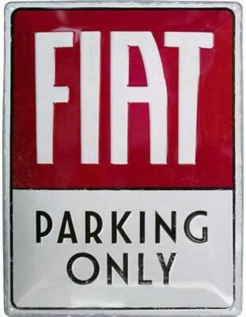 FIAT parking only bord | Fiat 500 600 126 124 | 30x40cm