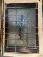Origineel Rotterdams glas in lood-2 stuks, Ophalen of Verzenden, Zo goed als nieuw, Minder dan 80 cm, Glas in lood