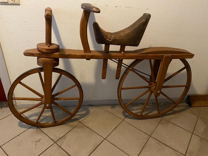 Houten loopfiets, draisine, replica Draisiene Type Niepse., Antiek en Kunst, Curiosa en Brocante, Ophalen