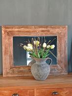 Mooie houten spiegel met oude look, Huis en Inrichting, Woonaccessoires | Spiegels, Ophalen, Gebruikt, Minder dan 100 cm, Rechthoekig
