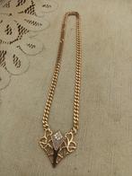 Vintage ketting, Verzenden, Overige materialen, Ketting, Met edelsteen