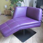 Lederen Chaise Longue,, Ophalen, Eenpersoons, Leer, Zo goed als nieuw