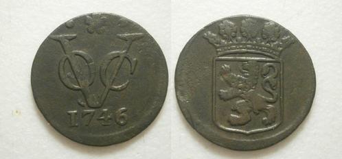 2] Holland VOC Duit 1746, Postzegels en Munten, Munten | Nederland, Losse munt, 1 cent, Vóór koninkrijk, Ophalen of Verzenden