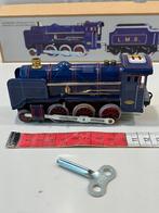 blikken speelgoed stoomtrein set LMS vintage Paars + doos, Antiek en Kunst, Verzenden