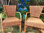 Set van twee rotanstoelen, Ophalen, Twee, Bruin, Riet of Rotan