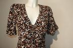 Les Coyotes de Paris jaguar print jurk soort ophaaltje S, Kleding | Dames, Lcdp, Bruin, Verzenden, Nieuw