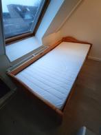 Houten Eenpersoonsbed, Huis en Inrichting, Slaapkamer | Bedden, Ophalen, 90 cm, Eenpersoons, Bruin