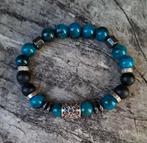 Nieuwe 10mm edelsteen herenarmband, Overige materialen, Met edelsteen, Blauw, Nieuw