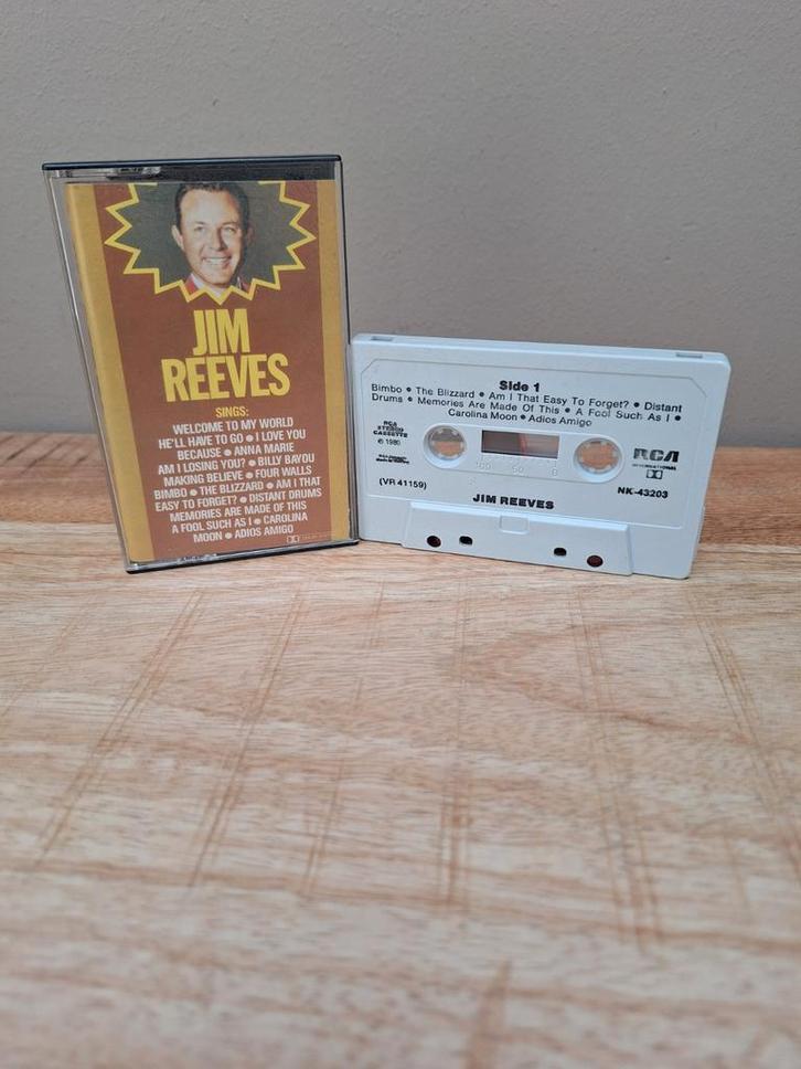 Jim Reeves Cassette - Country en Western, Cd's en Dvd's, Cassettebandjes, Zo goed als nieuw, Origineel, Country en Western, 1 bandje