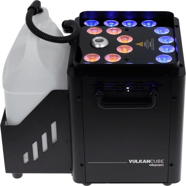 Algam Vulkan Cube 1500W rookmachine met RGBWY verlichting, Muziek en Instrumenten, Licht en Laser, Nieuw, Rookmachine, Geluidgestuurd