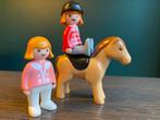Playmobil - ruiter te paard en meisje, Gebruikt, Ophalen of Verzenden