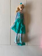 Disney Frozen schaatsende Elsa pop, Ophalen of Verzenden, Gebruikt, Barbie