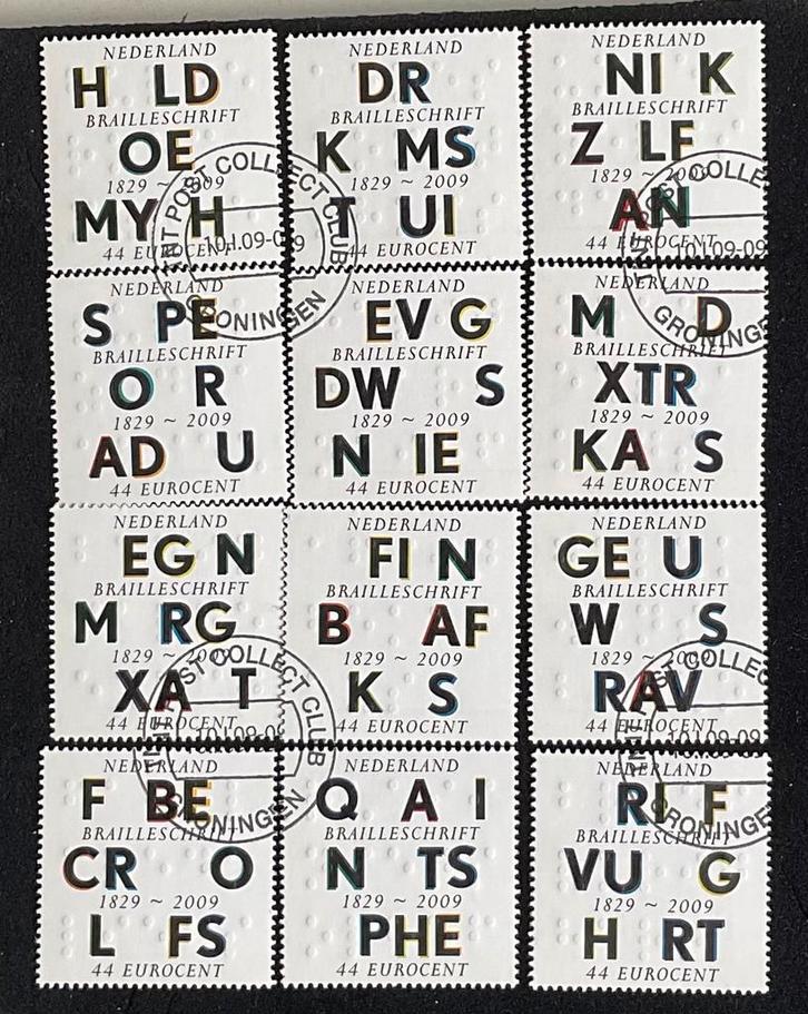 2009 Lees mee 180 jaar Braille NVPH 2623-2632 filatelistisch, Postzegels en Munten, Postzegels | Nederland, Gestempeld, Na 1940