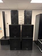 QSC HPRi actieve geluidsset! 4x HPR181i Sub 2x HPR122i Top, Zo goed als nieuw, 120 watt of meer, Front, Rear of Stereo speakers
