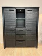 Opbergkast (laag) Steelwood - Zwart, Ophalen, Overige materialen, 100 tot 150 cm, Zo goed als nieuw
