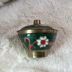 Cloisonné potje koper met emaille, Antiek en Kunst, Antiek | Koper en Brons, Ophalen of Verzenden