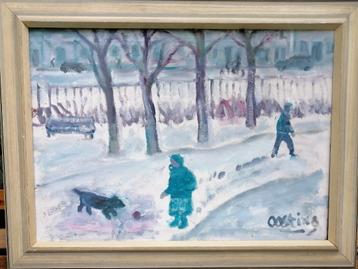 Jeanne) Bieruma Oosting "" Oosterpark in de winter  beschikbaar voor biedingen