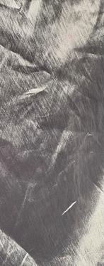 Grijze verduisterende gordijnen met witte voering, Huis en Inrichting, Stoffering | Gordijnen en Lamellen, Ophalen, Gebruikt, 100 tot 150 cm