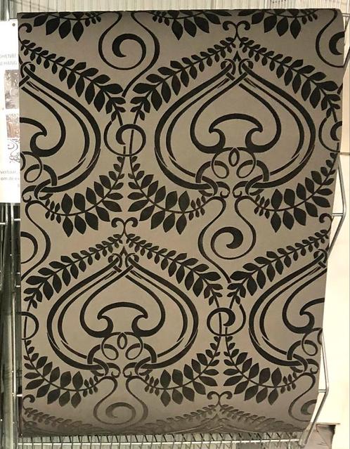 Nieuw! Kwaliteit vliesbehang met zwart fluwelen details., Huis en Inrichting, Stoffering | Behang, Zwart, minder dan 10 m², Ophalen of Verzenden