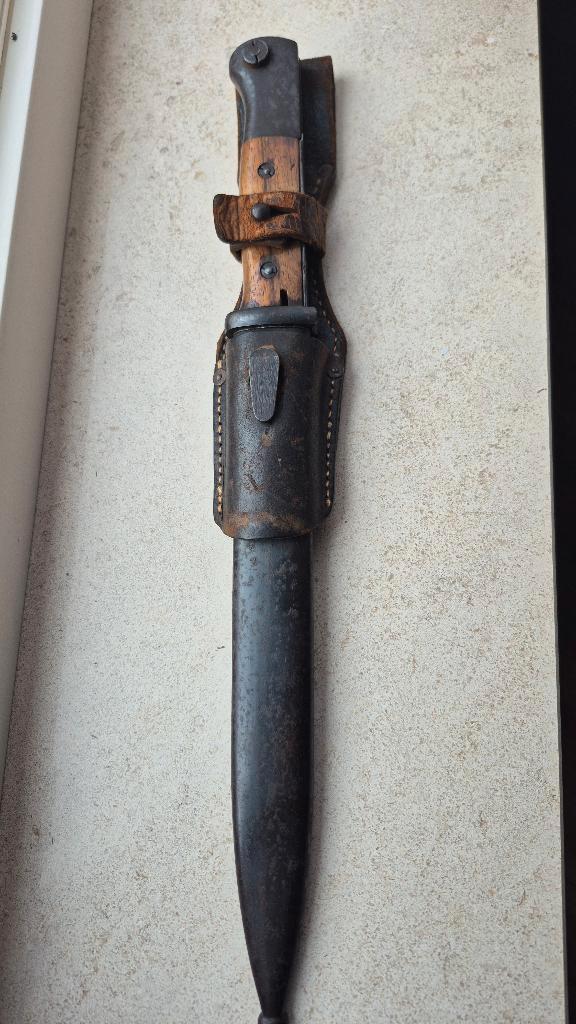 Prachtige duitse K98 bayonet fnj 42 nummergelijk, Verzamelen, Militaria | Tweede Wereldoorlog, Duitsland, Ophalen of Verzenden